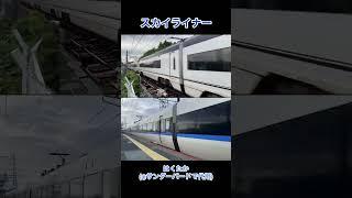 サンダーバードではくたかの160km/hを再現しスカイライナーと同時に走らせてみた！#shorts