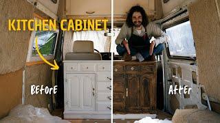 Transforming an Old Cabinet for our Van Kitchen | DIY Van Build