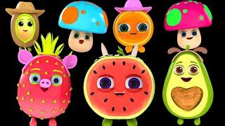 Old Macdonald Had A Farm Kids Song - Funky Fruits Baby Sensory | Fun Animation and Dance Video