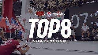 TEAM MALAYSIA VS DAWN SQUAD | Top 8 Crew | Indonesia Bboy Championship 2018