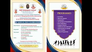 9th Annual Day Celebration, BGS Balajagath School , On 31-01-2024  At : KRS,  Live Sreaming