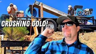 GOLD MINING Hammer Mill PULVERIZES 1 TON of GOLD ORE!