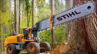 Extreme Dangerous Fastest Big Chainsaw Cutting Tree Machines | Monster Stump Removal Excavator #52