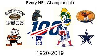 Every NFL Championship (1920-2020)