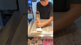 SPECIAL OREO ICE CREAM ROLLS - Korean Street Food #shortvideo