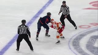 Jujhar Khaira VS Sam Bennett Fight Calgary Flames at Edmonton Oilers