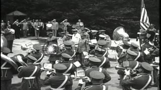 Family members, Secretary Marshall, former Vice President Dawes attend General Pe...HD Stock Footage