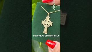 10K Gold Celtic Cross Necklace from Ireland