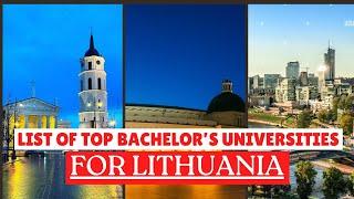 Top universities for Lithuania/ Bachelor's in Lithuania #bacheloringermany