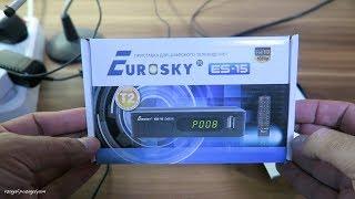 НОВИНКА! Компактный Т2 тюнер EVROSKY ES-15. Прием Цифровых Каналов, Wi-Fi, YOUTUBE, MEGOGO, IPTV.