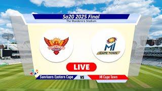 Live : SA20 Final | Sunrisers East Cape vs MI Cape Town Live Cricket Match Today Score & Commentary