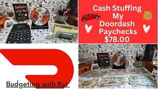 Cash Envelopes stuffing $78 | DoorDash Weekly budgeting| Jan week 1