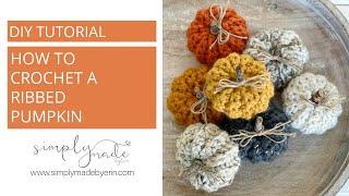 How to Crochet The Mini Ribbed Pumpkin | Crochet Tutorial