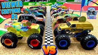 Toy Diecast Monster Truck Racing Tournament | VIEWER CUSTOMS designed & painted by our fans! RACE #2