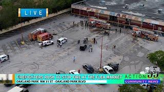 "OH NO MY LASHES" Customers devastated! Fire fighters rush to stop fire at the Flea Market!