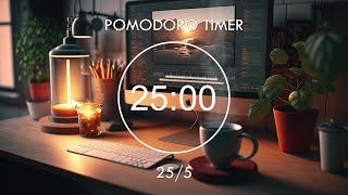 2 Hours STUDY WITH ME ︎ Relaxing music to focus on studying ︎ Pomodoro Timer 25/5 ︎ Focus Station