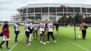 Fred Warner & 49ers LBs Work On Pad Level at Training Camp