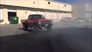 SquareBody Chevy Militia Burnout