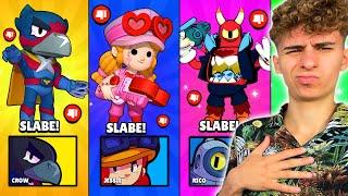 WYBIERAM NAJGORSZEGO SKINA DO KAŻDEJ POSTACI w BRAWL STARS