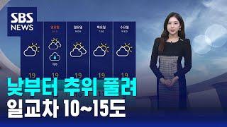 [날씨] 낮부터 추위 풀려…일교차 10~15도 / SBS