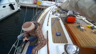 Hans Christian 33 sailboat Deck Re-Caulk