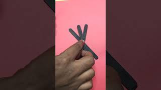 DIY Simple Spider with Ice Cream Stick & Cardboard ️ | #trending#spider#artandcraft#tiktok #black