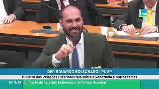 Após volta dos EUA, Eduardo Bolsonaro expõe verdades ao corpo de relações internacionais.