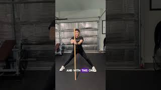 Try this assisted Cossack squat with a dowel to activate those glutes and open the hips! #mobility