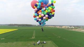 FLYING IN SKY   WITH BALLOONS