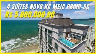 Apartamento 4 Suítes, NOVO, na Quadra do Mar da Meia Praia