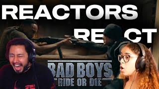 Reactors React to the Reggie Fight Scene - Bad Boys Ride or Die Movie Reactions