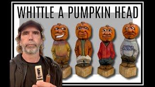 How to Carve a Little Pumpkin Head Man -Knife only (1x1 series)