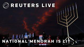 LIVE: The National Menorah is lit on the Mall in DC