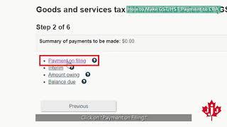 EP03 How to Make a GST HST Payment on CRA Website