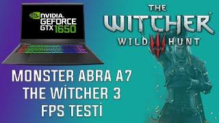 Monster Abra A7 v11 The Witcher 3 Full Ayarlarda İ7 9750H GTX1650 FPS Testi
