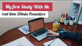 Study with me (study with Doctor Semi)-Real 30min pomodoro+Background sound+no effect با من درس بخون