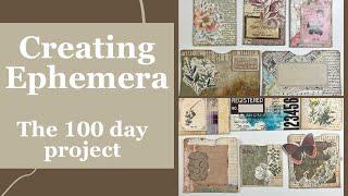 Creating Ephemera for Junk journals - #100dayproject #junkjournaling