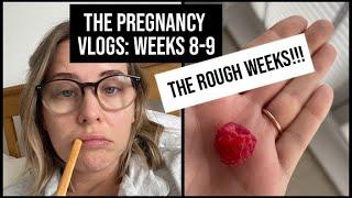 The ROUGH Weeks...BUT..We Heard The Heartbeat! | Pregnancy Vlog Weeks 8-9 First Trimester | xameliax