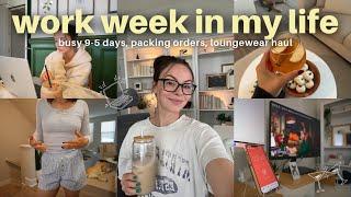 work week vlog  | work updates, packing PR orders, loungewear haul, new vitamins & more