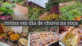 Chuvinha caindo | comida afetiva  | pão quentinho | vida na roça que amo