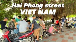  Vietnam travel in Hai Phong city| Street life in Vietnam walking relax