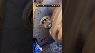 Starter motor action on flywheel#shortvideo #shortfeed #tending