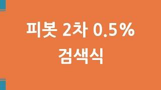 장중 피봇2차 지지 또는 저항을 확인하는 검색식 / 주식레시피 3-020