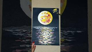 Beautiful moonlight scenery ~~#moonlight#painting#art#drawing#shorts#trending#youtubeshorts#short