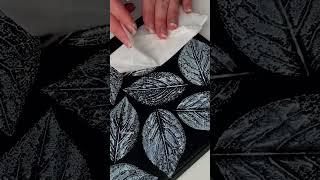 Black and white / Leaf painting / Acrylic painting / Painting technique