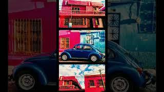 Aesthetically Outdoors: Pink & Blue Streetscape Cinematic Travel Photography  Screensaver