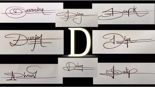 ️D letter signature style. How to make most stylish signature. whatsapp on 8000835507 for paid work