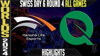 HLE vs FLY Highlights ALL GAMES | LoL Worlds 2024 Swiss Stage Day 6 Round 4 Hanwha Life vs FlyQuest