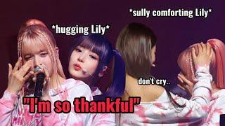 NMIXX'S LILY cried during their tour in USA and members comforting her