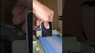 sanding a iPhone to dust #iphone #android #samsung #iphone5 #phone #satisfying #sandingshit